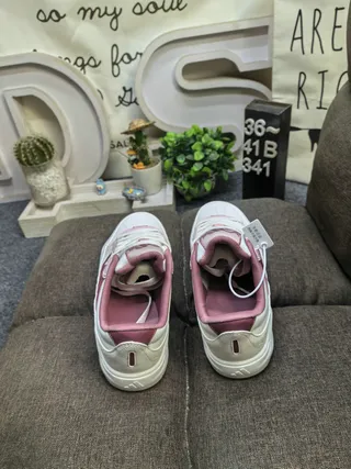 Adidas White Pink Platform Sole Three-Stripe Side Panel Chunky Sneakers 8