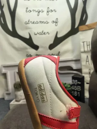 Adidas White Red Low-Top Velcro Strap Sneakers 3