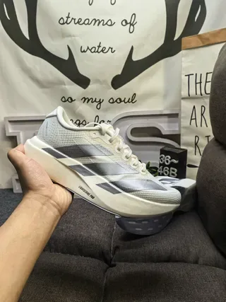 Adidas White Silver Mesh Upper Sculpted Midsole Lifestyle Sneakers 5