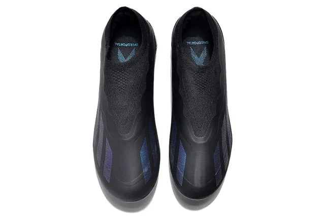 Adidas X কালো বেগুনি লো-কাট সক-ফিট কলার অ্যাসিমেট্রিক লেসিং কভার ফার্ম-গ্রাউন্ড সকার শু 2
