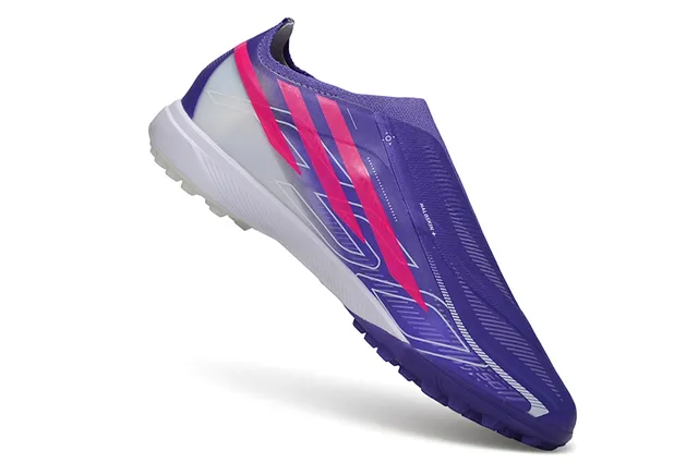 Adidas X Violet Rose sans lacets haut type chaussette semelle à crampons moulés turf chaussures de football 2