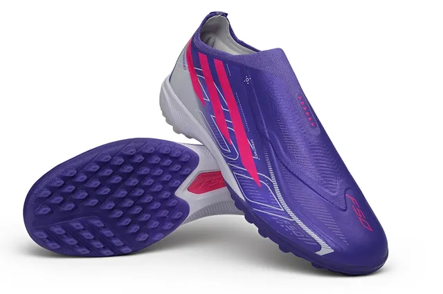 Adidas X Violet Rose sans lacets haut type chaussette semelle à crampons moulés turf chaussures de football 4
