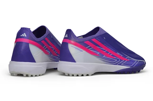Adidas X Violet Rose sans lacets haut type chaussette semelle à crampons moulés turf chaussures de football 5