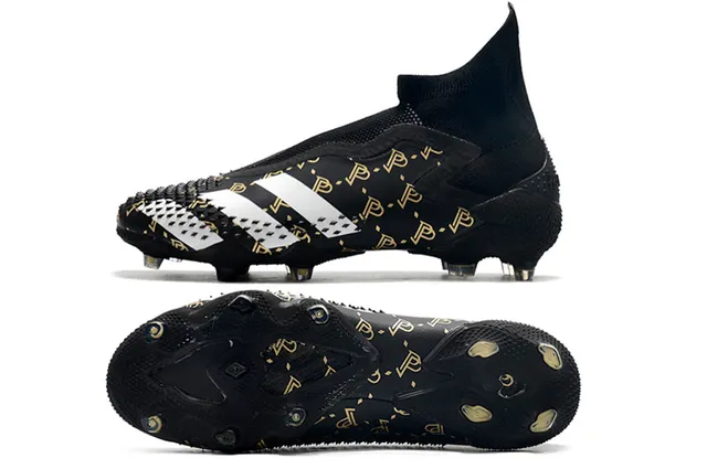 Adidas X Speedportal أسود ذهبي Monogram أرض صلبة أحذية كرة القدم 2