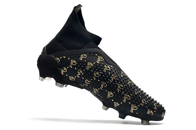 Adidas X Speedportal أسود ذهبي Monogram أرض صلبة أحذية كرة القدم 3