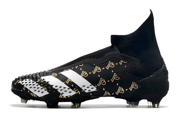 Adidas X Speedportal أسود ذهبي Monogram أرض صلبة أحذية كرة القدم 5