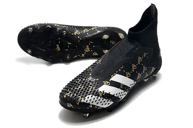 Adidas X Speedportal أسود ذهبي Monogram أرض صلبة أحذية كرة القدم 6