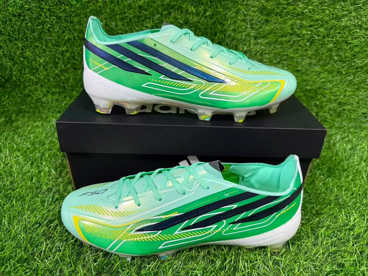 Adidas X Speedportal أخضر نعناع متلألئ أرض صلبة أحذية كرة القدم 2