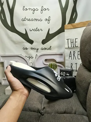 Adidas Yeezy Slide Black and White Slippers 5