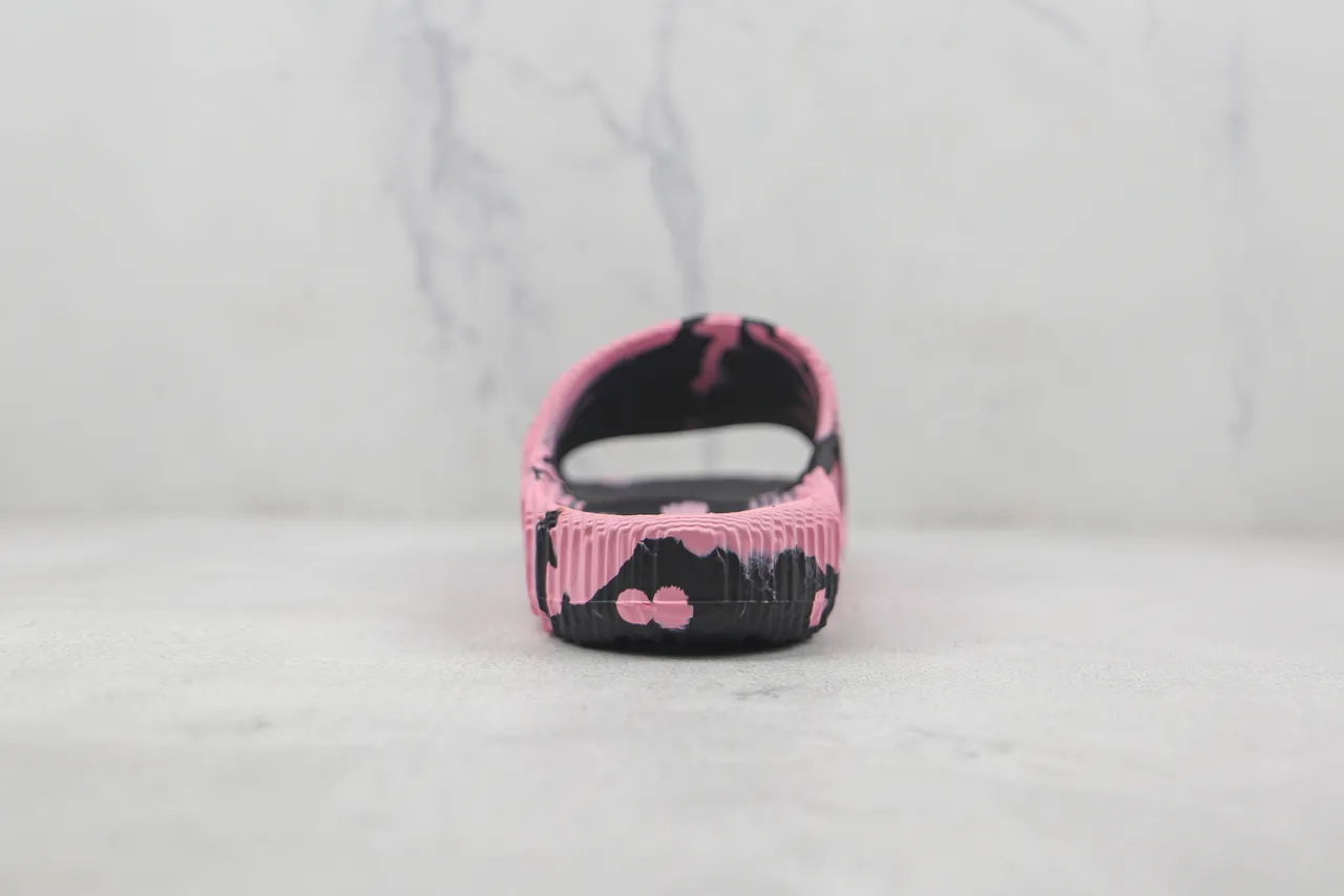 Adidas Yeezy Slide Pink Black Marbled Molded EVA Slipper 6