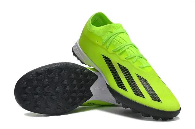 Adidas Jaune Noir Low-Cut Synthetic Upper Molded TPU Cage Turf Chaussures de Football 4