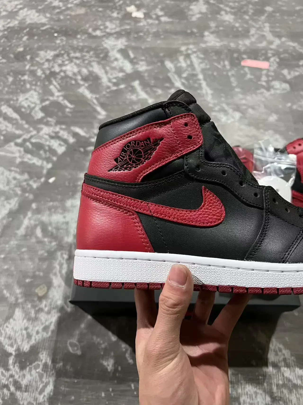 Air Jordan 1 Black University Red Chaussures de basketball 7