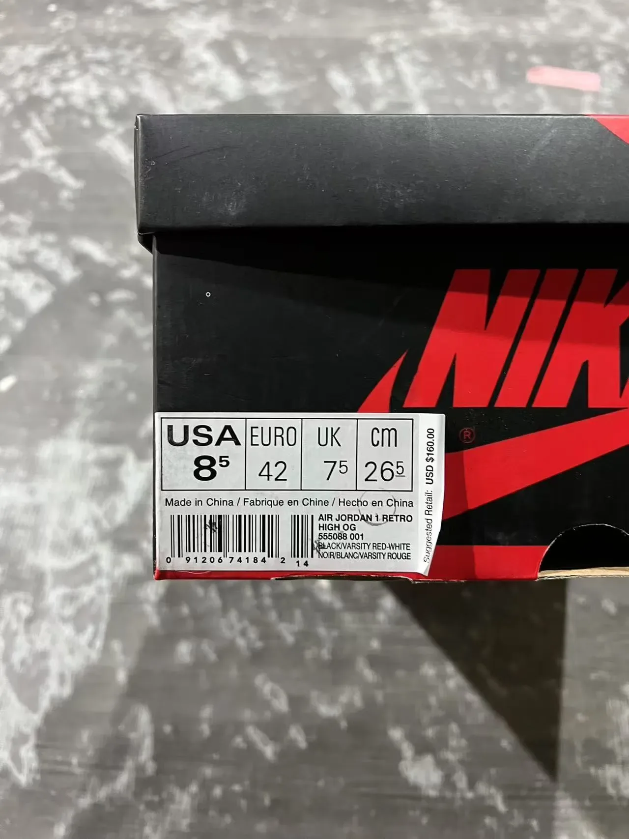 Air Jordan 1 Black University Red Chaussures de basketball 10