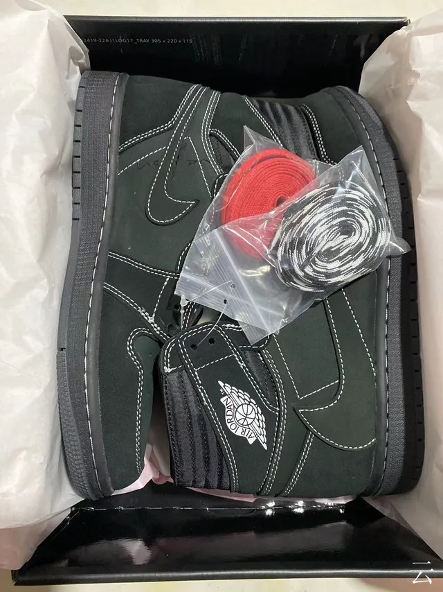 Air Jordan 1 Black White High-Top Suede And Leather Basketball Shoes 8