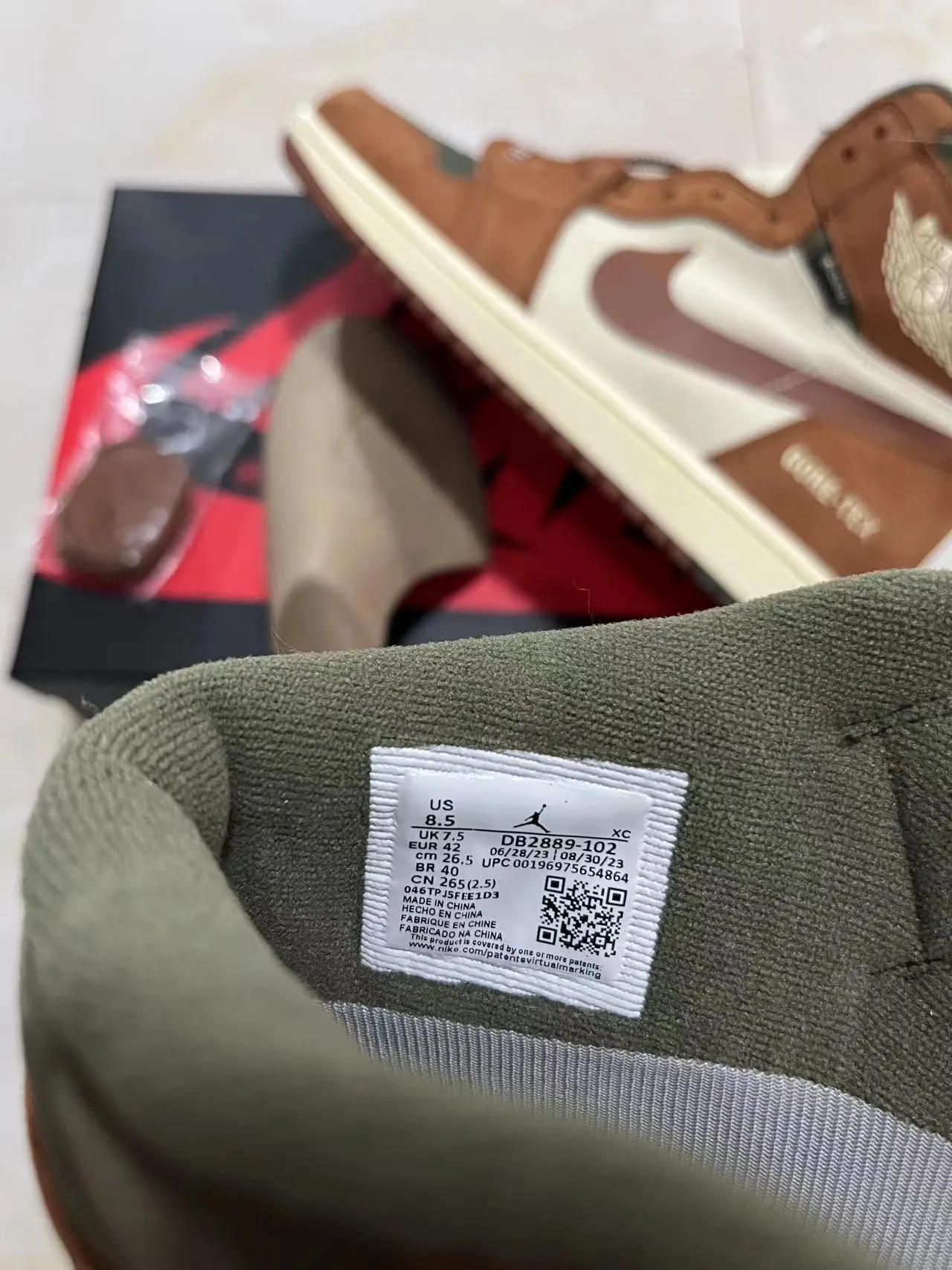 Air Jordan 1 High GORE-TEX Brown Olive Basketball Shoes 10