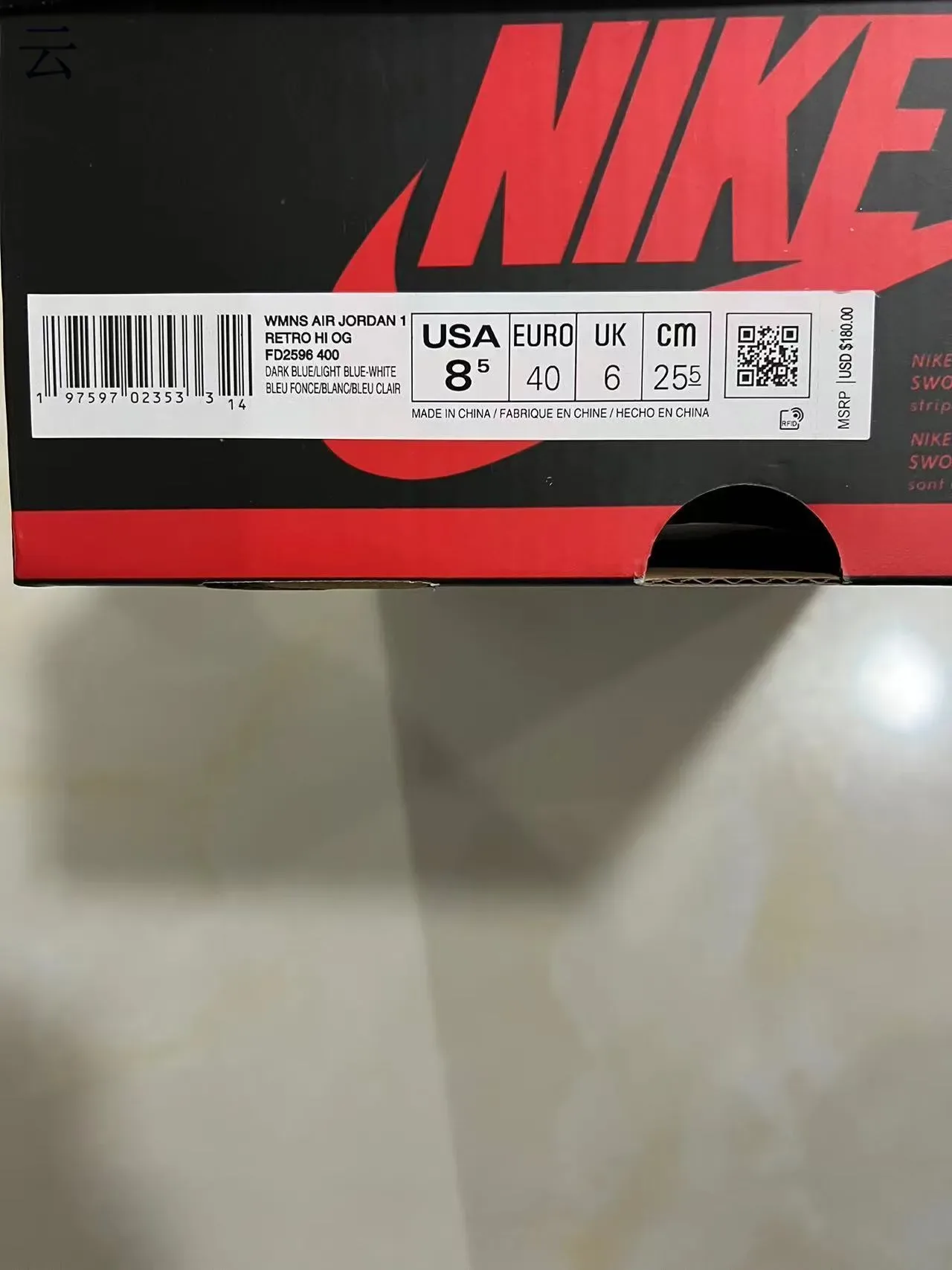 Air Jordan 1 High Azul Claro Navy Off-White Tênis de Basquete 9