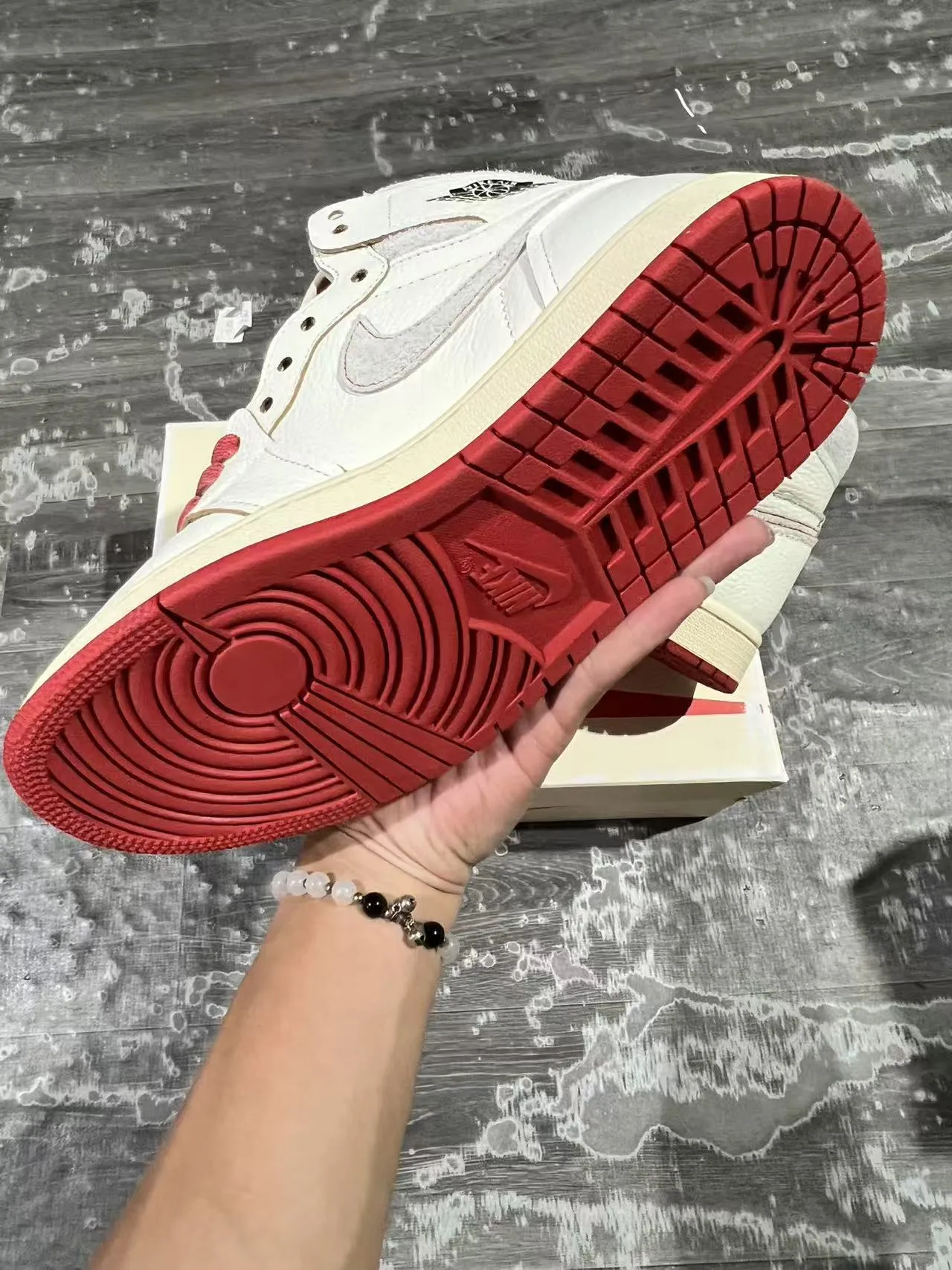 Air Jordan 1 High Off-White Red Sole Basketball Shoes 7