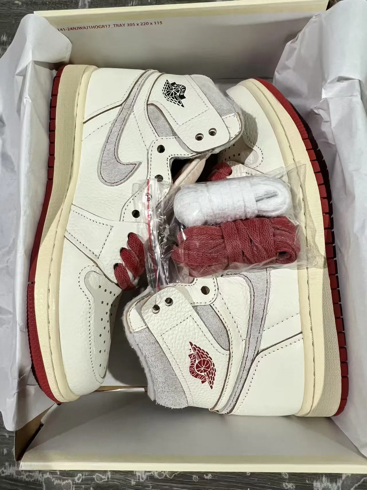 Air Jordan 1 High Off-White Red Sole Basketball Shoes 9