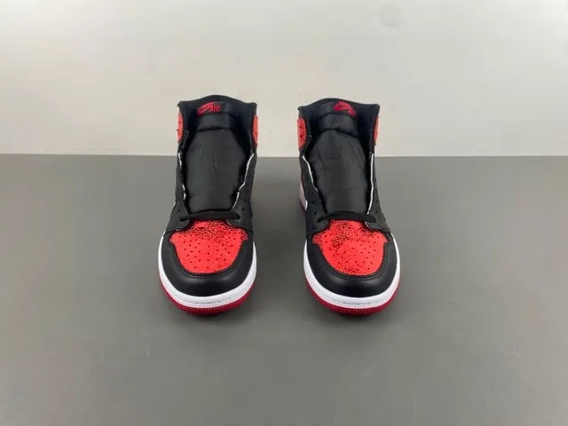 Chaussures de basketball Air Jordan 1 High texturées rouge noir blanc 11
