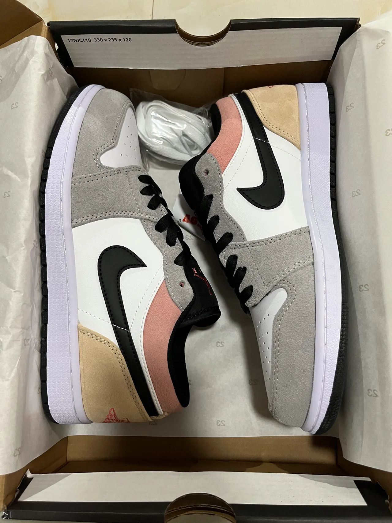 Air Jordan 1 Low Multi-Color Suede and Leather Lifestyle Sneakers 7