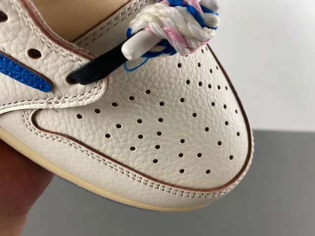 Air Jordan 1 Low Off-White and Royal Blue Lifestyle Sneakers 2