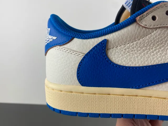 Air Jordan 1 Low Off-White and Royal Blue Lifestyle Sneakers 3