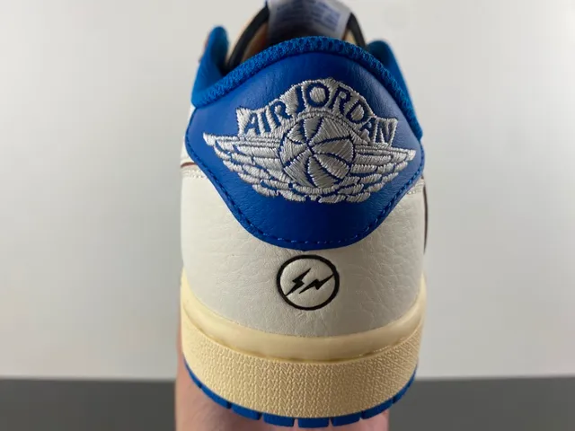 Air Jordan 1 Low Off-White and Royal Blue Lifestyle Sneakers 4