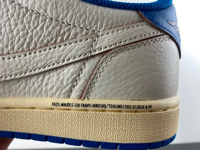 Air Jordan 1 Low Off-White and Royal Blue Lifestyle Sneakers 5