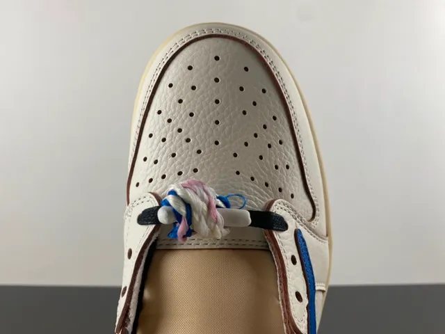 Air Jordan 1 Low Off-White and Royal Blue Lifestyle Sneakers 6