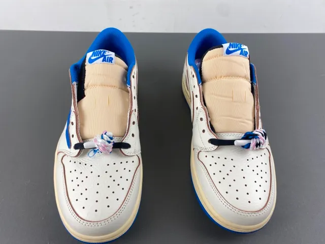 Air Jordan 1 Low Off-White and Royal Blue Lifestyle Sneakers 10