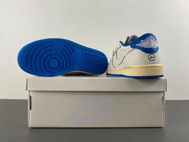 Air Jordan 1 Low Off-White and Royal Blue Lifestyle Sneakers 15
