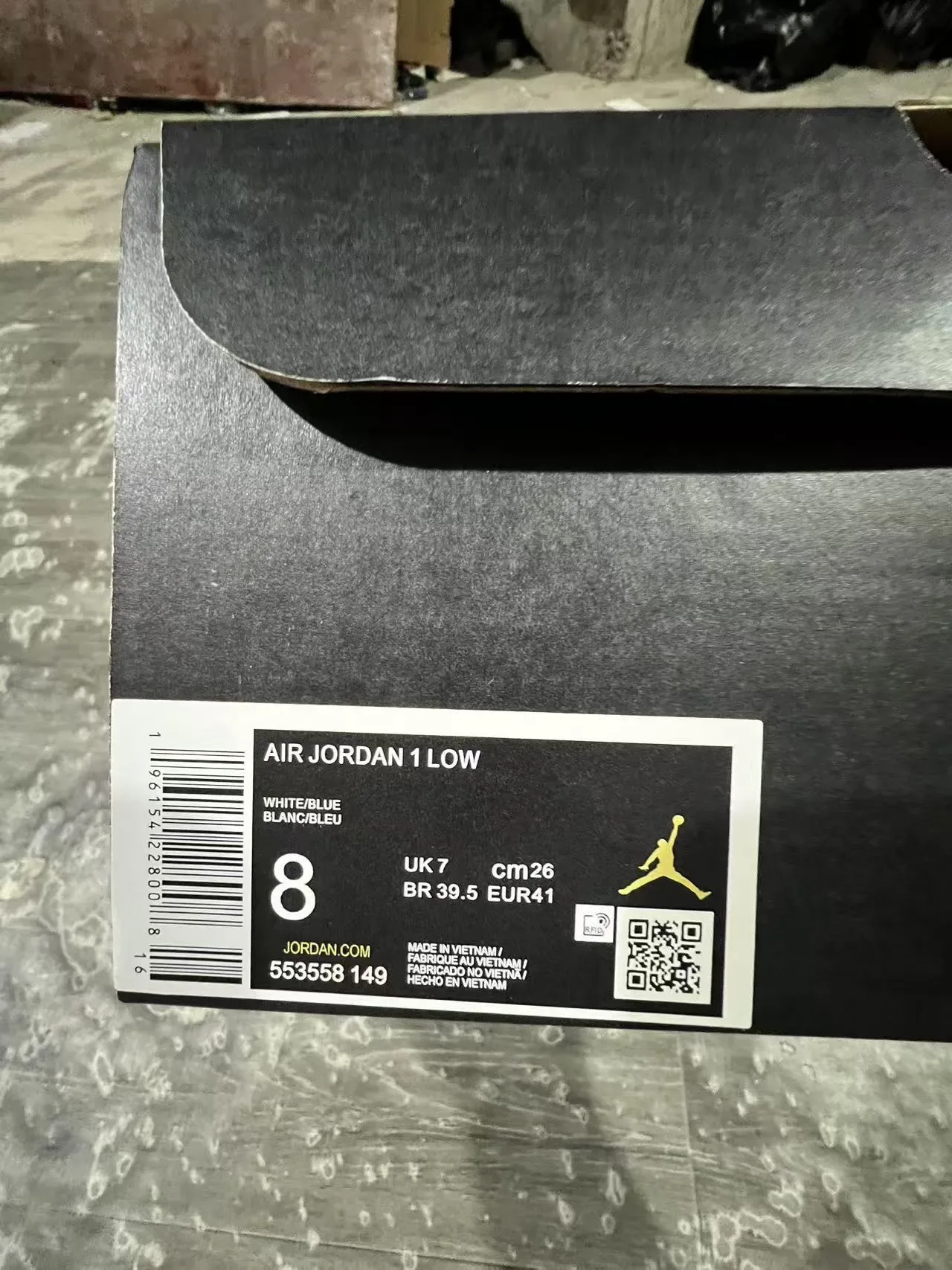 Air Jordan 1 Low White Navy Cyan Lifestyle Sneakers 10