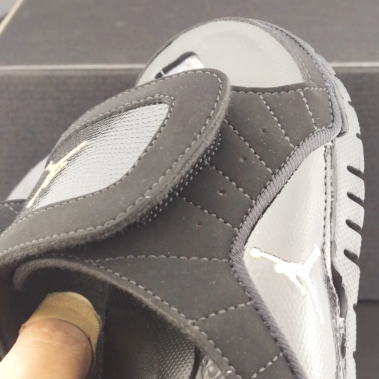 Air Jordan 1 Slide Black Gold Jumpman Slippers 6