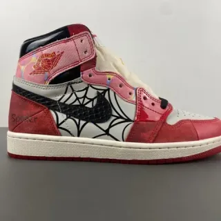 Air Jordan 1 Spider-Man Collaboration Red White Black Basketball Shoes