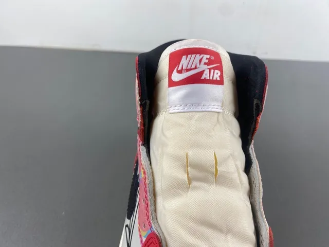 Air Jordan 1 Spider-Man Collaboration Red White Black Basketball Shoes 8