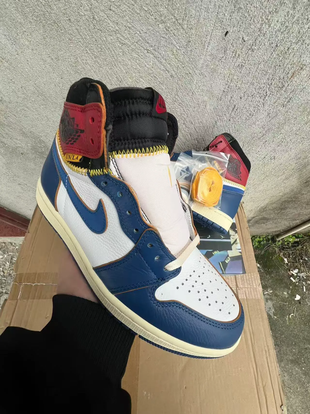 Air Jordan 1 Union Los Angeles Navy White Red Basketball Shoes 2