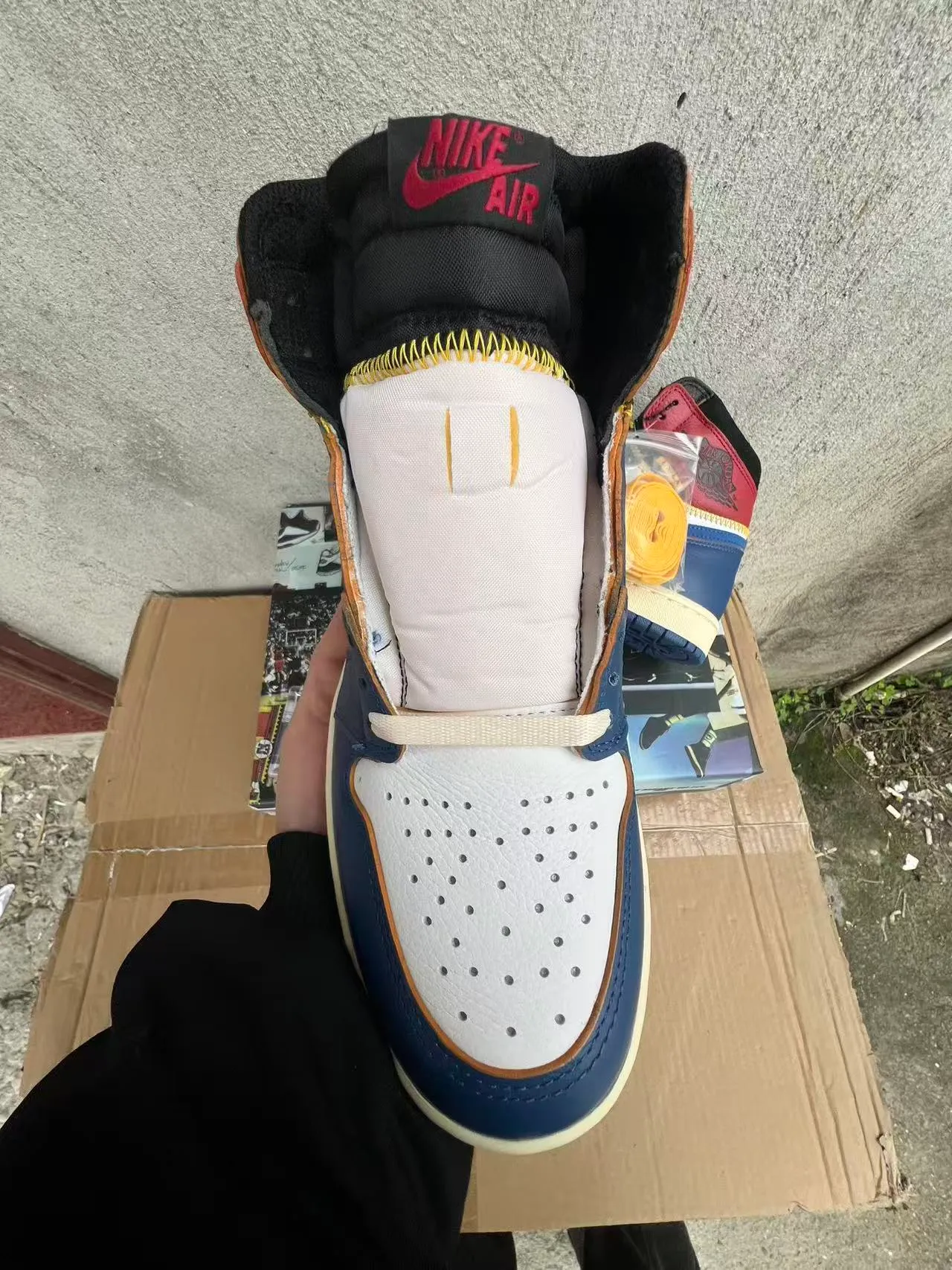 Air Jordan 1 Union Los Angeles Navy White Red Basketball Shoes 3