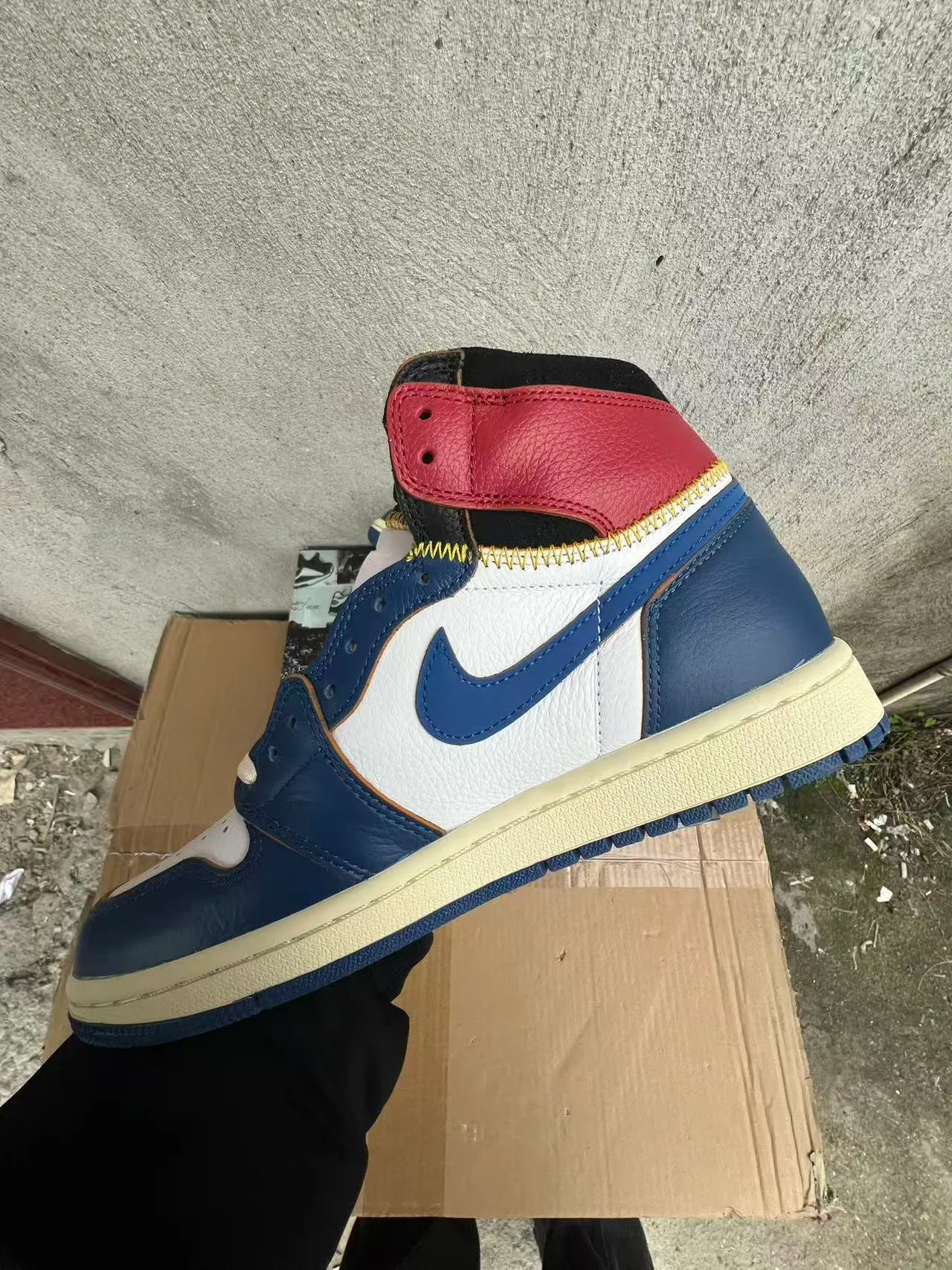 Air Jordan 1 Union Los Angeles Navy White Red Basketball Shoes 5