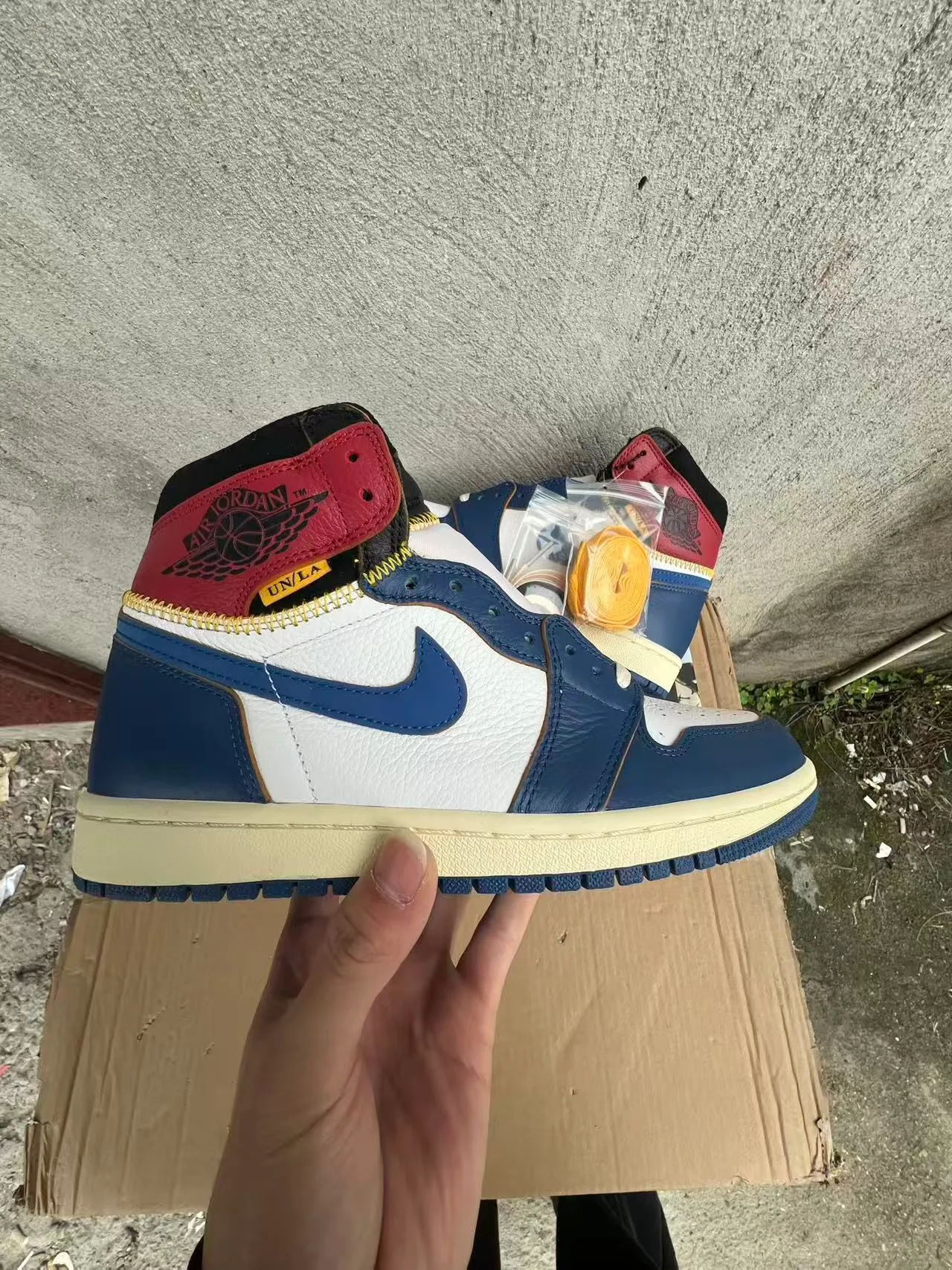 Air Jordan 1 Union Los Angeles Navy White Red Basketball Shoes 7