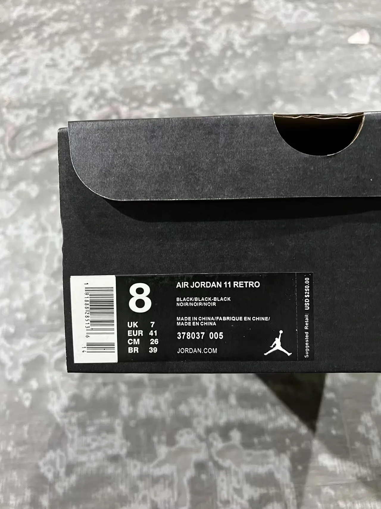 Air Jordan 11 Black Patent Leather High-Top Basketball Shoes 10