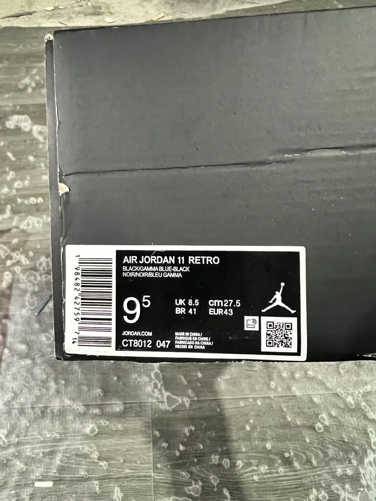 Air Jordan 11 Black Turquoise Jumpman Basketball Shoes 10
