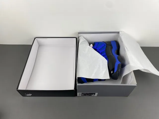 Air Jordan 11 Royal Blue and Black Patent Leather Basketball Shoes 15
