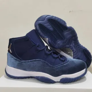 Air Jordan 11 Velvet Navy Blue Basketball Shoes