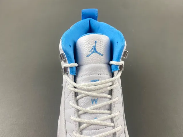 Air Jordan 12 White and Blue Basketball Shoes 6