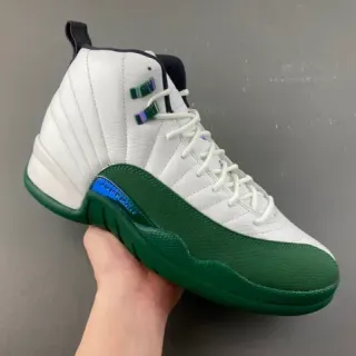 Air Jordan 12 सफेद हरे बास्केटबॉल जूते
