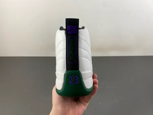 Air Jordan 12 सफेद हरे बास्केटबॉल जूते 4