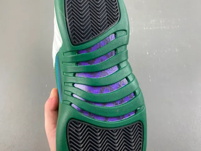 Air Jordan 12 सफेद हरे बास्केटबॉल जूते 9