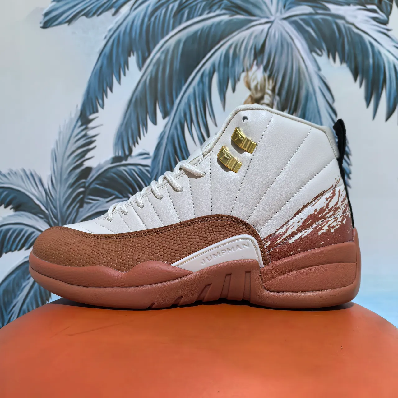 Tênis de basquete Air Jordan 12 pele de cobra branco e roxo 4