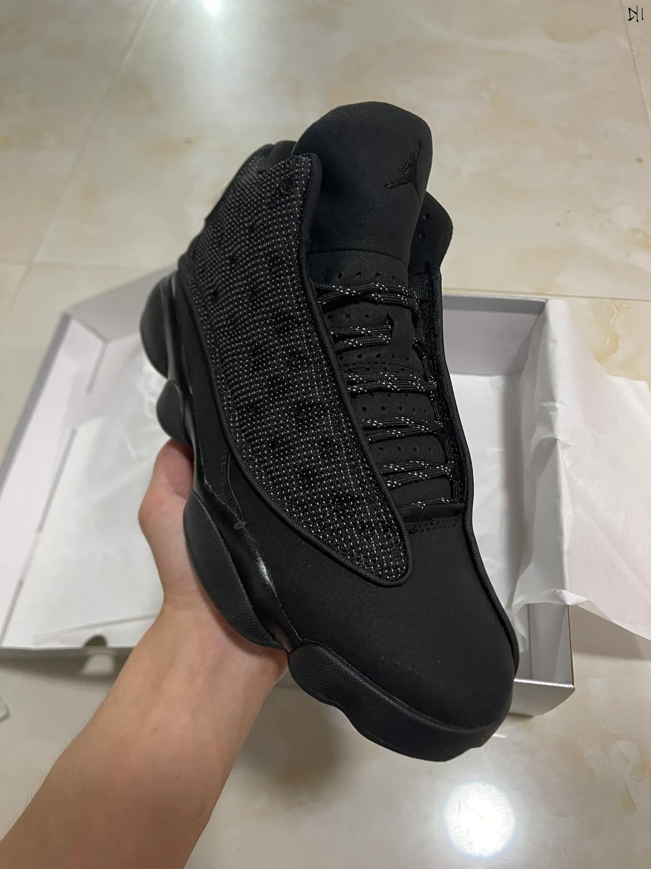 Air Jordan 13 Black Monochrome Basketball Shoes 2