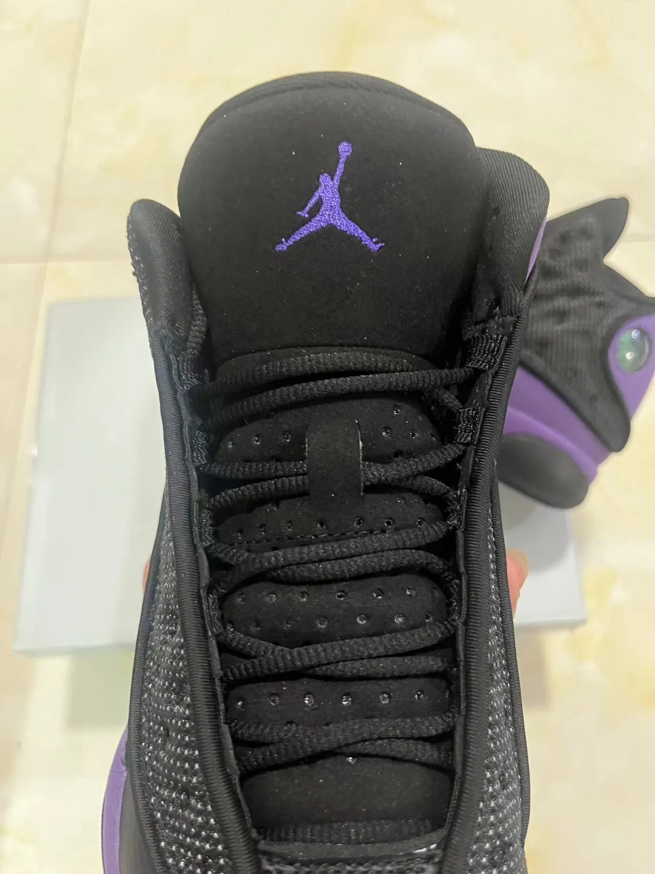 Air Jordan 13 Black Purple Basketball Shoes 4